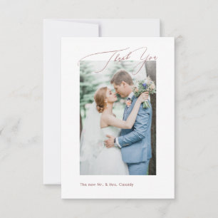 Tarjeta De Agradecimiento Dusty Rose DIY colores Luxe Script Gracias