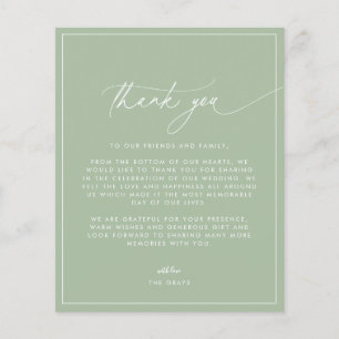 Tarjeta de agradecimiento Dusty Sage Green