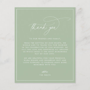 Tarjeta de agradecimiento Dusty Sage Green