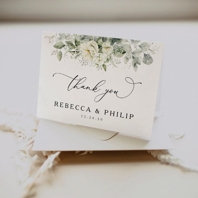 Tarjeta De Agradecimiento Dusty Sage Green Boda (Subido por el creador)