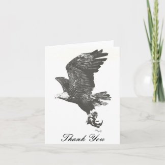 Tarjeta De Agradecimiento Eagle calvo le agradece cardar