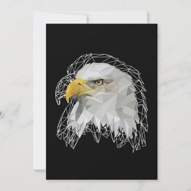 Tarjeta De Agradecimiento Eagle Lowpoly (Anverso)