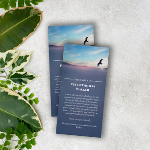 Tarjeta De Agradecimiento Eagle Over Mountains Solidaridad Azul Gracias