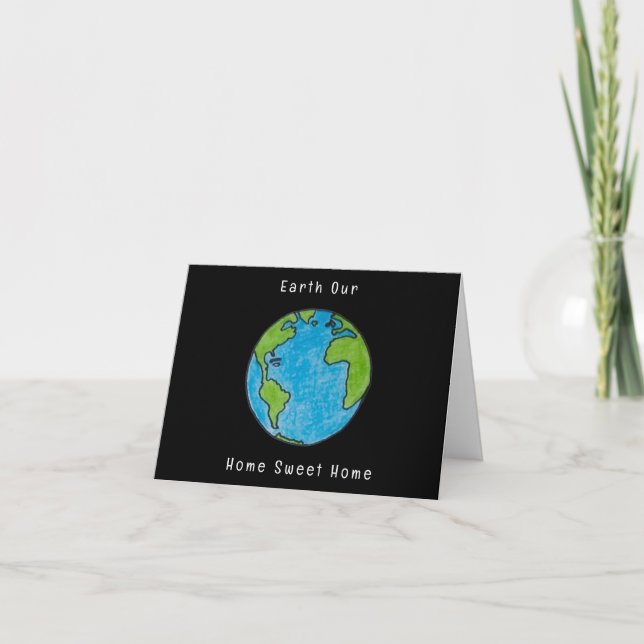 Tarjeta De Agradecimiento Earth Our Home Sweet Home Blank Greet Card (Anverso)