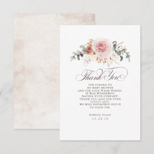 Tarjeta De Agradecimiento Earthy Shades Floral Baby Shower Gracias