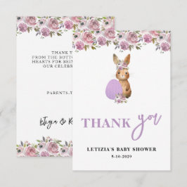 Tarjeta De Agradecimiento Easter Baby Shower