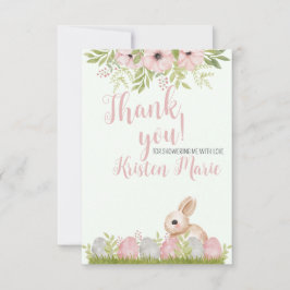 Tarjeta De Agradecimiento Easter Bunny Baby Shower