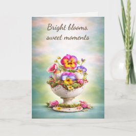 Tarjeta De Agradecimiento Easter Greeting Card Colorful Floral Spring