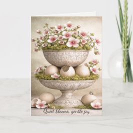 Tarjeta De Agradecimiento Easter Greeting Card Minimal Floral Spring