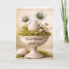 Tarjeta De Agradecimiento Easter Greeting Card Minimal Floral Spring