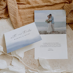 Tarjeta De Agradecimiento Ebb Tide   Boda de acuarela costera