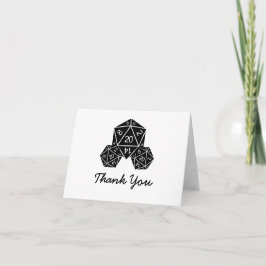 Tarjeta de agradecimiento Ebony D20 Dice