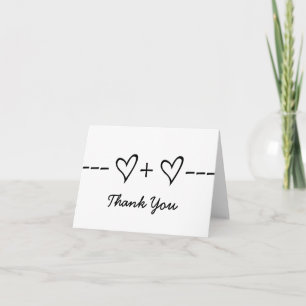 Tarjeta De Agradecimiento Ebony Heart Equation Thank You Card (Ebony Ecuació