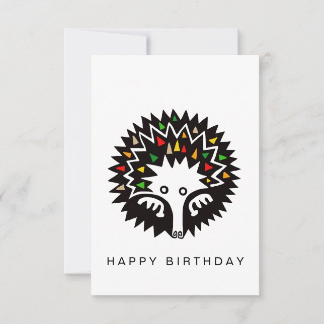 Tarjeta De Agradecimiento ECHIDNA gráfico lindo - Vida silvestre - Conservac (Anverso)