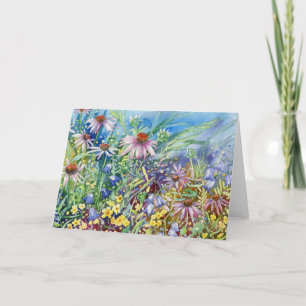 Tarjeta De Agradecimiento "Echinacea Meadow" Blank Notecard