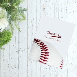 Tarjeta De Agradecimiento Economía Boda de Temas de Béisbol