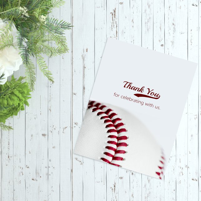 Tarjeta De Agradecimiento Economía Boda de Temas de Béisbol (Subido por el creador)