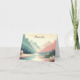 Tarjeta De Agradecimiento Ecos suaves de las montañas