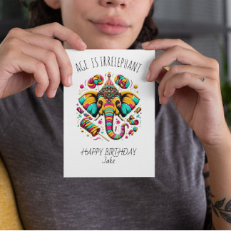 Tarjeta De Agradecimiento Edad Irrelevante, Jake Cumpleaños Feliz