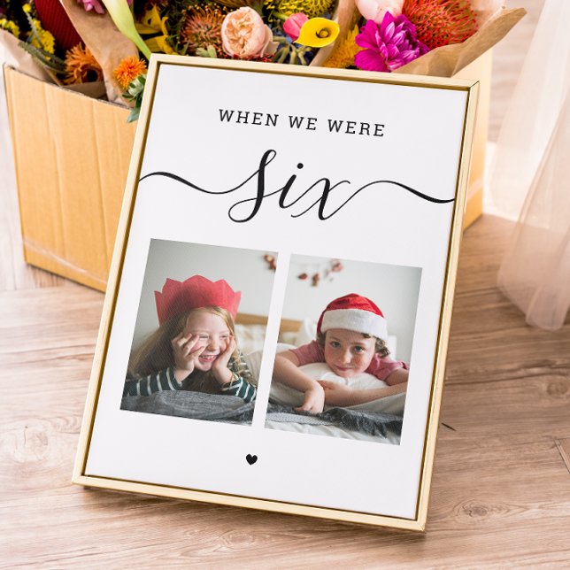 Tarjeta De Agradecimiento Edad y foto. Número de tabla de boda blanco negro (Subido por el creador)