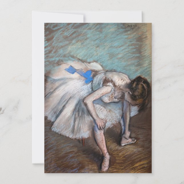 Tarjeta De Agradecimiento Edgar Degas - Bailarina sentada (Anverso)