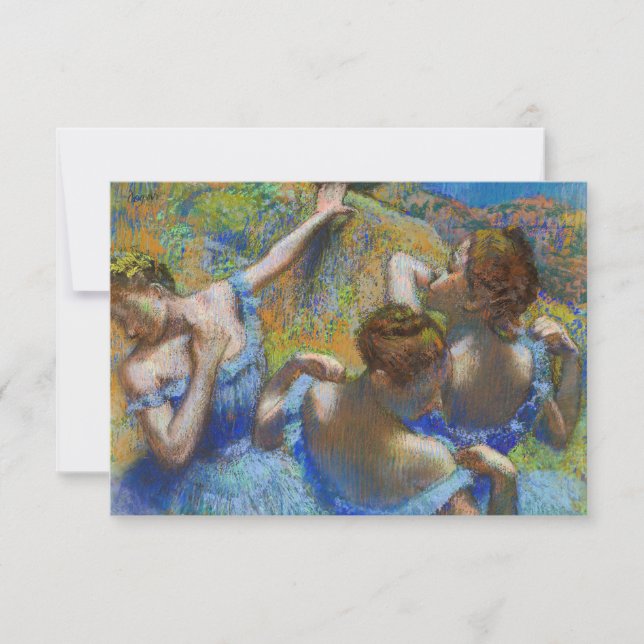 Tarjeta De Agradecimiento Edgar Degas - Bailarinas azules (Anverso)