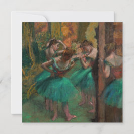 Tarjeta De Agradecimiento Edgar Degas - Bailarinas, rosadas y verdes