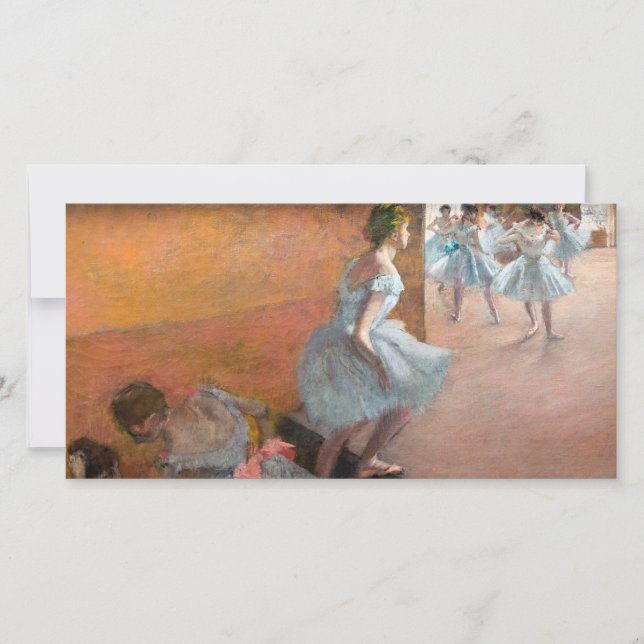 Tarjeta De Agradecimiento Edgar Degas - Bailarinas trepando una escalera (Anverso)