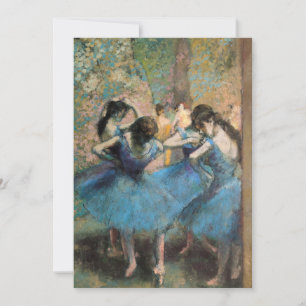 Tarjeta De Agradecimiento Edgar Degas - Bailarines En Azul