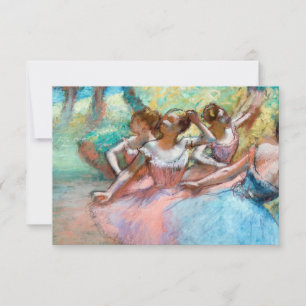 Tarjeta De Agradecimiento Edgar Degas - Cuatro Ballerinas en escena