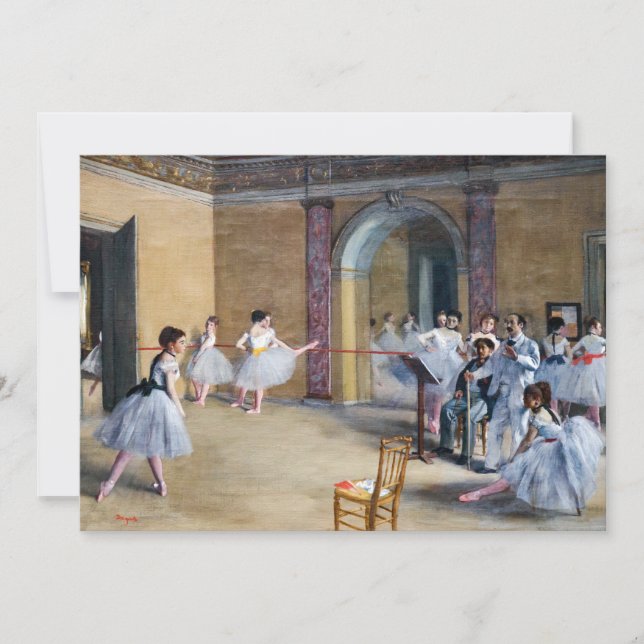 Tarjeta De Agradecimiento Edgar Degas - Dance Foyer, Opera rue Le Peletier (Anverso)