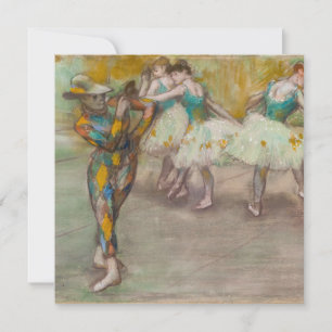 Tarjeta De Agradecimiento Edgar Degas - Danza del Arlequín