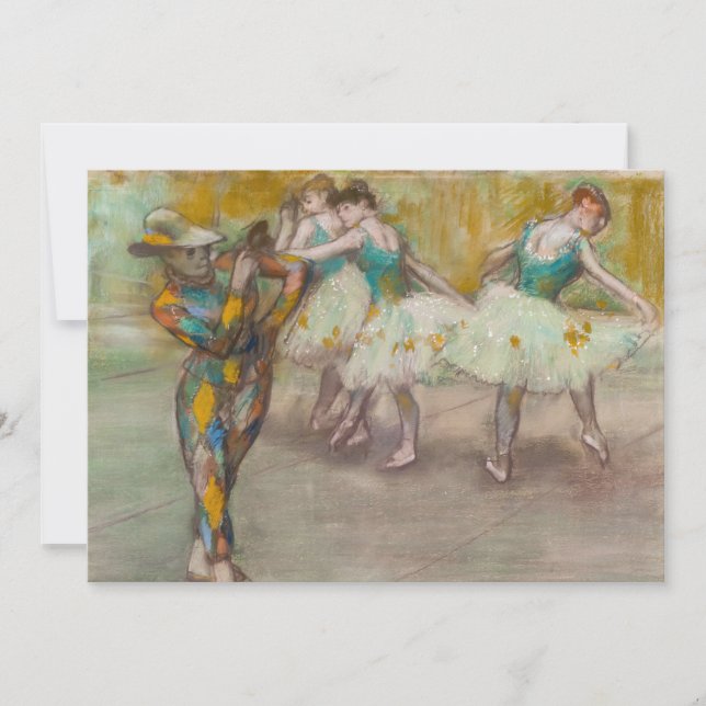 Tarjeta De Agradecimiento Edgar Degas - Danza Harlequin (Anverso)
