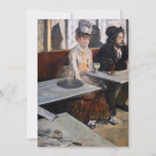 Tarjeta De Agradecimiento Edgar Degas - En un café / El ajenjo