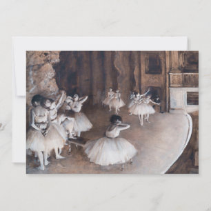 Tarjeta De Agradecimiento Edgar Degas - Ensayo de ballet sobre el escenario