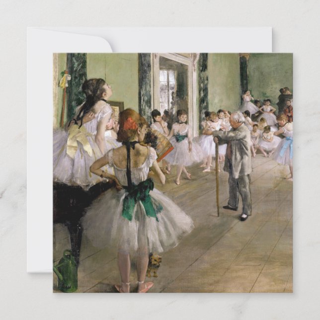 Tarjeta De Agradecimiento Edgar Degas - La clase de danza (Anverso)
