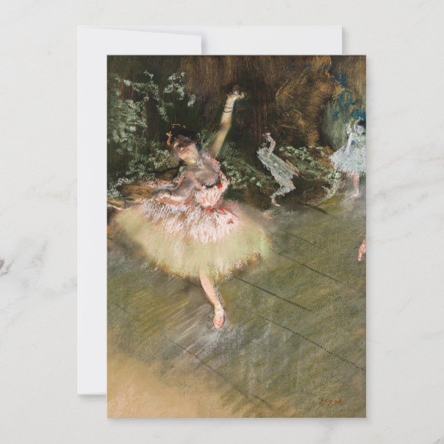 Tarjeta De Agradecimiento Edgar Degas - La estrella 1878 (Anverso)