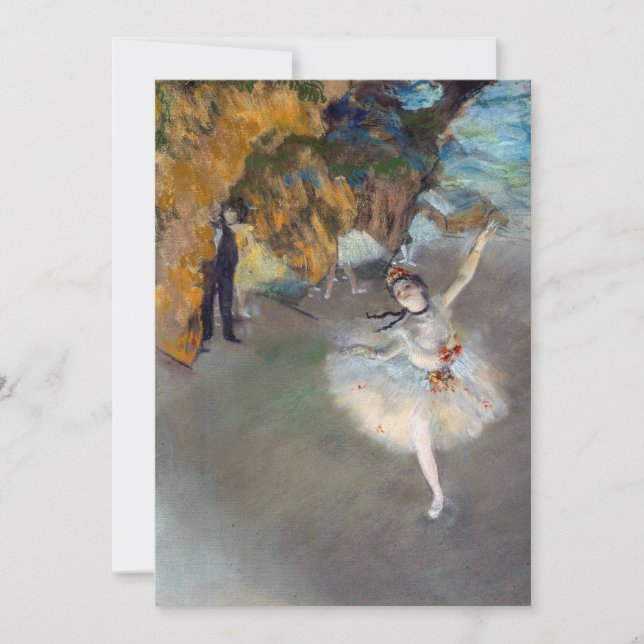 Tarjeta De Agradecimiento Edgar Degas - La estrella / bailarina en el escena (Anverso)