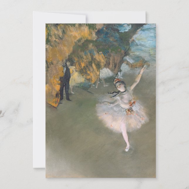 Tarjeta De Agradecimiento Edgar Degas | La Estrella o Bailarina en el Escena (Anverso)