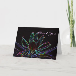 Tarjeta De Agradecimiento Edgey floral le agradece