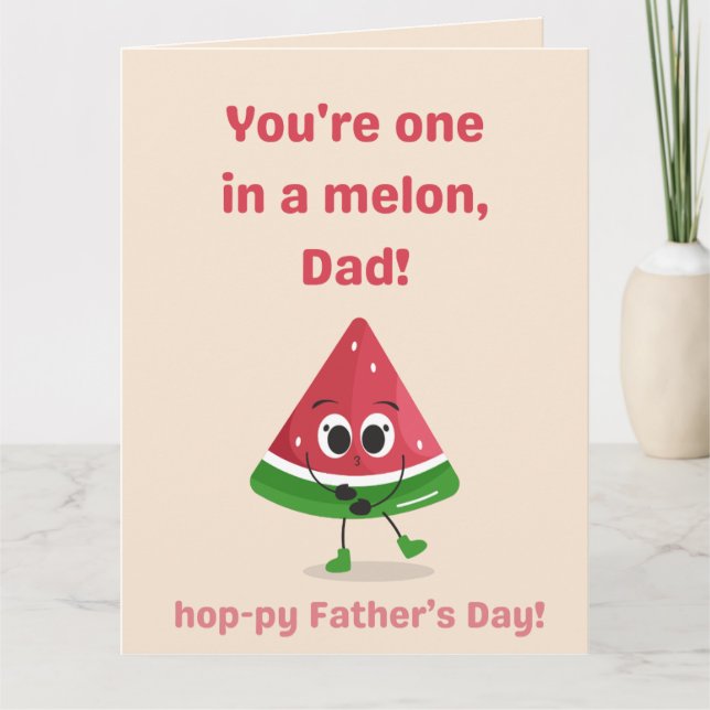 Tarjeta De Agradecimiento Edición del Día del Padre de Melón (Anverso)