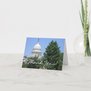 Tarjeta De Agradecimiento Edificio del Capitolio desde el parque Bartholdi