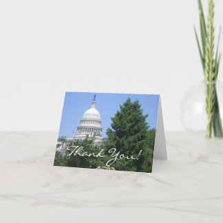 Tarjeta De Agradecimiento Edificio del Capitolio desde el parque Bartholdi