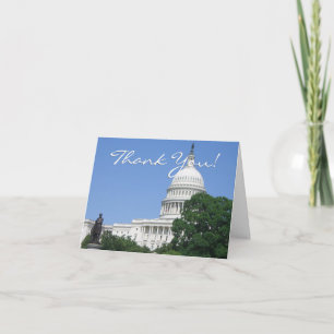 Tarjeta De Agradecimiento Edificio del Capitolio en Washington DC