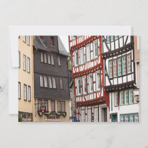 Tarjeta De Agradecimiento Edificios urbanos con entramado de madera