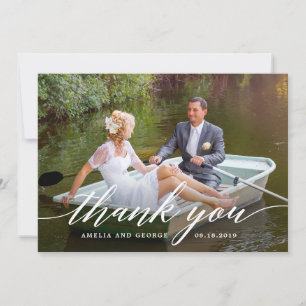 Tarjeta de agradecimiento EDITABLE COLOR de script