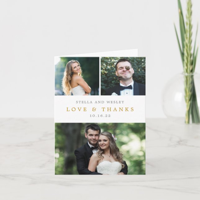 Tarjeta de agradecimiento EDITABLE DE COLOR Collag (Anverso)