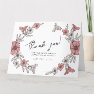 Tarjeta De Agradecimiento Editable Gracias por su compra de negocios