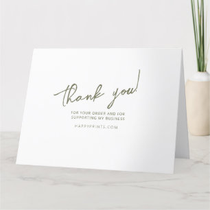 Tarjeta De Agradecimiento Editable Gracias por su compra Negocios