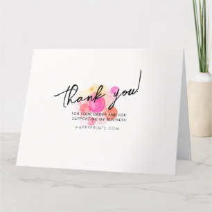 Tarjeta De Agradecimiento Editable Gracias por su compra Pequeña empresa